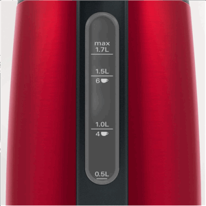 Bosch | Virdulys | DesignLine TWK3P424 | Electric | 2400 W | 1.7 L | Stainless steel | 360° rotational base | Red - Image 3