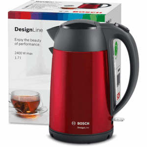 Bosch | Virdulys | DesignLine TWK3P424 | Electric | 2400 W | 1.7 L | Stainless steel | 360° rotational base | Red - Image 5