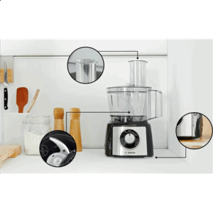 Bosch | Food Processor MultiTalent 3 Plus | MCM3PM386 | 900 W | Number of speeds 2 | Bowl capacity 2.3 L | Black/Stainless steel - Image 3