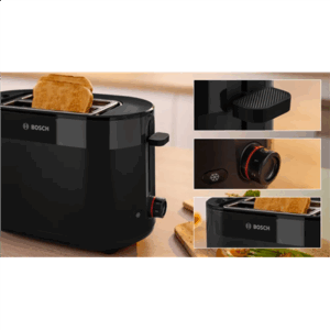 Bosch Compact Toaster | TAT2M123 MyMoment | Power 950 W | Number of slots 2 | Housing material Plastic | Black - Image 4