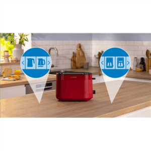 Bosch Compact Toaster | TAT2M124 MyMoment | Power 950 W | Number of slots 2 | Housing material Plastic | Red - Image 3