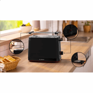 Bosch Compact Toaster | TAT3M123 MyMoment | Power 950 W | Number of slots 2 | Housing material Plastic | Black - Image 4