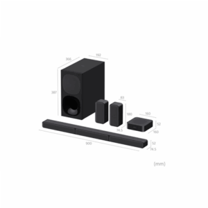 Sony | HT-S40R 5.1ch Home Cinema Soundbar with Wireless Rear Speakers | Black | No | USB port | Wi-Fi | Bluetooth | Wireless connection - Image 2