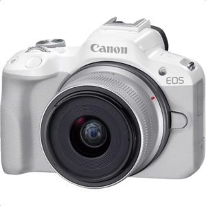 Canon | EOS R50 WH + RF-S 18-45mm F4.5-6.3 IS STM (SIP) | Megapixel 24.2 MP | Image stabilizer | ISO sensitivity (max) 32000 | Display diagonal 2.95 " | Wi-Fi | Video recording | Automatic, manual | CMOS | White