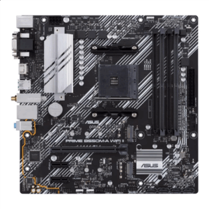 Mainboard|ASUS|AMD B550|SAM4|MicroATX|Memory DDR4|Memory slots 4|2xPCI-Express 3.0 1x|1xPCI-Express 4.0 16x|2xM.2|1x15pin D-sub|1xDVI-D|1xHDMI|2xAudio-In|1xAudio-Out|6xUSB 3.2|1xPS/2|1xRJ45|PRIMEB550M-AWIFIII - Image 2