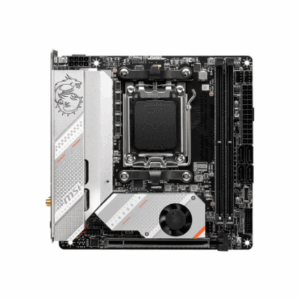 MSI | MPG B650I EDGE WIFI | Processor family AMD | Processor socket AM5 | DDR5 DIMM | Memory slots 2 | Supported hard disk drive interfaces SATA, M.2 | Number of SATA connectors 4 | Chipset AMD B650 | Mini-ITX - Image 2