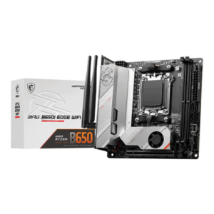 MSI | MPG B650I EDGE WIFI | Processor family AMD | Processor socket AM5 | DDR5 DIMM | Memory slots 2 | Supported hard disk drive interfaces SATA, M.2 | Number of SATA connectors 4 | Chipset AMD B650 | Mini-ITX - Image 6