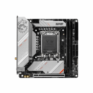 MSI | MPG B760I EDGE WIFI | Processor family Intel | Processor socket LGA1700 | DDR5 DIMM | Memory slots 2 | Supported hard disk drive interfaces SATA, M.2 | Number of SATA connectors 4 | Chipset Intel B760 | Mini-ITX - Image 5