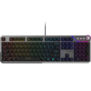 MSI STRIKE 600 SILENT US | Žaidimų klaviatūra | Wired | US | USB 2.0 | KAILH Midnight PRO Silent Tactile