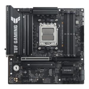 Asus TUF GAMING B850M-E WIFI | Processor family AMD | Processor socket AM5 | DDR5 | Supported hard disk drive interfaces SATA, M.2 | Number of SATA connectors 4