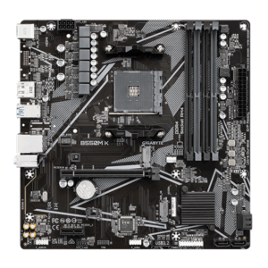 Mainboard|GIGABYTE|AMD B550|SAM4|Micro-ATX|Memory DDR4|Memory slots 4|1xPCI-Express 3.0 1x|1xPCI-Express 4.0 16x|2xM.2|1xHDMI|1xDisplayPort|2xAudio-In|1xAudio-Out|4xUSB 2.0|4xUSB 3.2|1xPS/2|1xRJ45|B550MK - Image 3