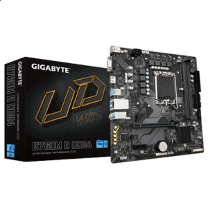 Mainboard|GIGABYTE|Intel B760 Express|LGA1700|Micro-ATX|Memory DDR4|Memory slots 2|1xPCI-Express 3.0 1x|1xPCI-Express 4.0 16x|2xM.2|1x15pin D-sub|1xHDMI|1xAudio-In|1xAudio-Out|1xMicrophone|2xUSB 2.0|4xUSB 3.2|1xRJ45|B760MHDDR4 - Image 4
