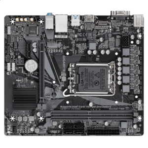 Mainboard|GIGABYTE|Intel H610|LGA1700|Micro-ATX|Memory DDR4|Memory slots 2|1xPCI-Express 3.0 1x|1xPCI-Express 4.0 16x|1xM.2|1x15pin D-sub|1xHDMI|4xUSB 2.0|2xUSB 3.2|1xPS/2|1xRJ45|3xAudio port|H610MHV3DDR4 - Image 5