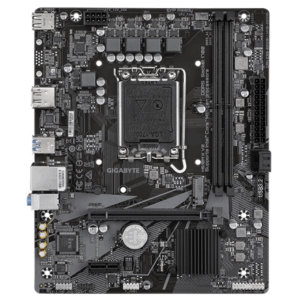 Mainboard|GIGABYTE|Intel H610|LGA1700|Micro-ATX|Memory DDR5|Memory slots 2|1xPCI-Express 3.0 1x|1xPCI-Express 4.0 16x|1xM.2|1xHDMI|1xDisplayPort|4xUSB 2.0|2xUSB 3.2|1xPS/2|1xRJ45|3xAudio port|H610MKV2 - Image 3