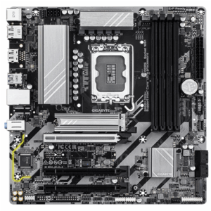 Gigabyte B860M DS3H | Processor family Intel | Processor socket LGA1851 | DDR5 | Supported hard disk drive interfaces M.2, SATA | Number of SATA connectors 4 - Image 2