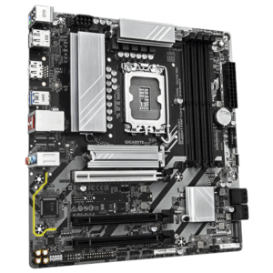 Gigabyte B860M DS3H | Processor family Intel | Processor socket LGA1851 | DDR5 | Supported hard disk drive interfaces M.2, SATA | Number of SATA connectors 4 - Image 3