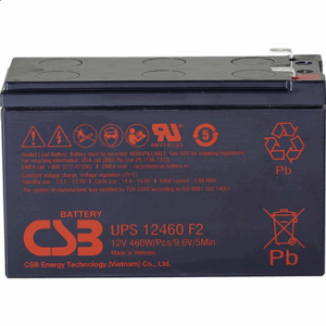 CSB Battery Battery 12V, 9Ah, AGM | UPS12460F2 | 460 W - Image 2