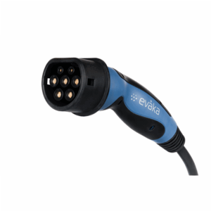 Evaka EV charging cable Type2-Type2, 22 kW, 32 A, 5x6 mm2, 1x0.5 mm2, 5 m | EVA503325 | Black - Image 3