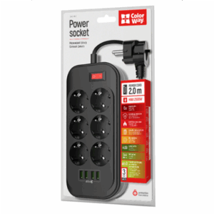 ColorWay | 10 A | Power Socket | CW-CHE64B | 17 W - Image 4