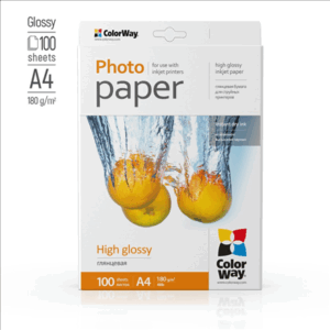 ColorWay Photo Paper, 100 sheets | 180 g/m² | A4 | High Glossy - Image 3