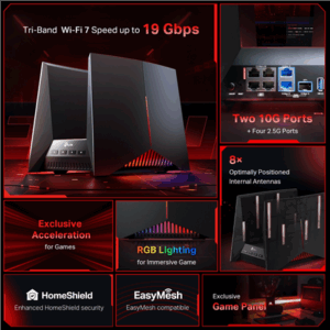 Wireless Router|TP-LINK|Router|19000 Mbps|LAN  WAN ports 2|ARCHERGE800 - Image 5