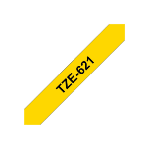 Brother | TZe-621 Laminated Tape | Black on Yellow | TZe | 8 m | 9 cm - Image 5