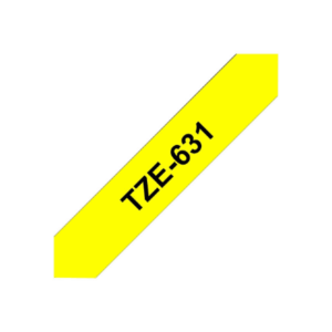 Brother | TZe-631 Laminated Tape | Black on Yellow | TZe | 8 m | 1.2 cm - Image 9