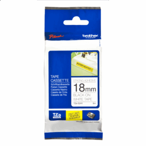 Brother | TZe-S241 Strong Adhesive Laminated Tape | Black on White | TZe | 8 m | 1.8 cm - Image 2