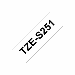 Brother | TZe-S251 Strong Adhesive Laminated Tape | Black on White | TZe | 8 m | 2.4 cm - Image 14