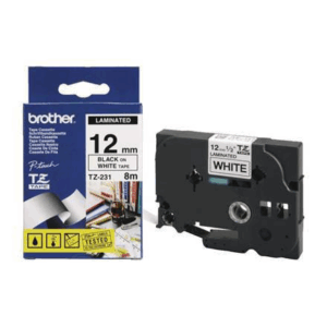 Brother | TZe-S221 Strong Adhesive Laminated Tape | Black on White | TZe | 8 m | 9 cm - Image 4