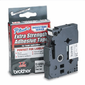 Brother | TZ-S231 Strong Adhesive Laminated Tape | Black on White | TZe | 8 m | 1.2 cm - Image 2