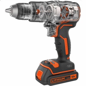 BLACK & DECKER 18V Drill Driver with 2x2.0 Ah Batteries | BCD383D2XK-QW - Image 3