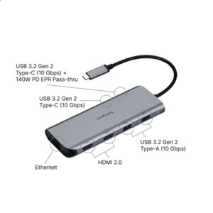 Targus Dual Video Mobile Dock with 140W EPR Pass-Thru | DOCK427GL | HDMI ports quantity 2 - Image 5