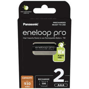 Įkraunamos baterijos PANASONIC ENELOOP PRO AAA 930 mAh 2 szt (BK-4HCDE/2CP) - Image 3