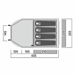 Easy Camp Family tent | Hidra 4 | 4 person(s) | Green - Image 5