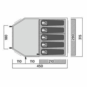 Easy Camp Family tent | Hidra 5 | 5 person(s) | Green - Image 6
