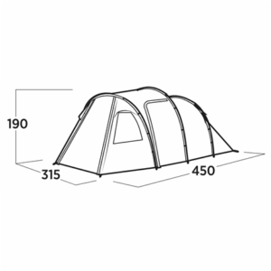 Easy Camp Family tent | Hidra 5 | 5 person(s) | Green - Image 7