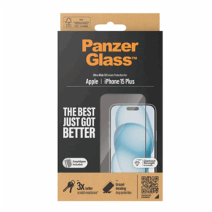 PanzerGlass | Screen protector | Apple | IPhone 15 Plus | Glass | Transparent | Ultra-wide fit, Scratch resistant, Drop protection, EasyAligner included - Image 3