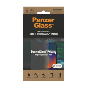 PanzerGlass | Screen protector | Apple | iPhone 14 Pro Max | Glass | Black | Classic Fit | Privacy - Image 5