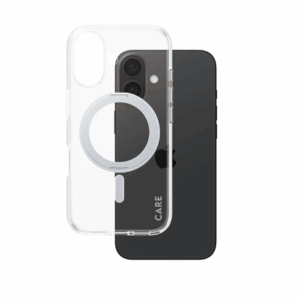 CARE Feature Case | Back cover | Apple | iPhone 16 | Recycled plastic | Silver | Kickstand & MagSafe - Image 2