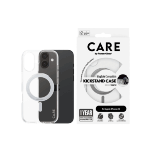 CARE Feature Case | Back cover | Apple | iPhone 16 | Recycled plastic | Silver | Kickstand & MagSafe - Image 6