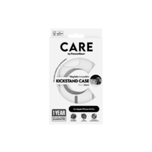 CARE Feature Case | Back cover | Apple | iPhone 16 PRO | Recycled plastic | Silver | Kickstand & MagSafe - Image 6