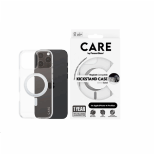 CARE Feature Case | Back cover | Apple | iPhone 16 Pro Max | Recycled plastic | Silver | Kickstand & MagSafe - Image 3