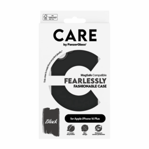 CARE by PanzerGlass Case Fashion | Back protection | Apple | iPhone 16 Plus | Recycled plastic | Black | MagSafe - Image 5