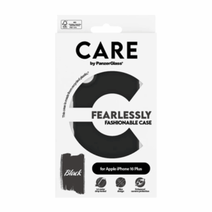 CARE by PanzerGlass Case Fashion | Back protection | Apple | iPhone 16 Plus | Recycled plastic | Black - Image 5