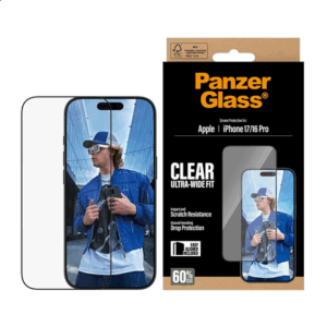 PanzerGlass Screen protector | Apple | iPhone 16 Pro/iPhone 17 | Glass | Transparent | Ultra-Wide Fit w. EasyAligner - Image 4