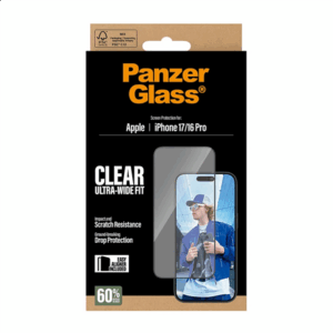 PanzerGlass Screen protector | Apple | iPhone 16 Pro/iPhone 17 | Glass | Transparent | Ultra-Wide Fit w. EasyAligner - Image 5