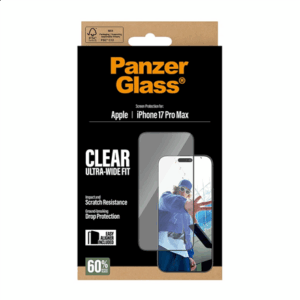 PanzerGlass Screen protector | Apple | iPhone 17 Pro Max | Glass | Transparent | Ultra-Wide Fit w. EasyAligner - Image 5