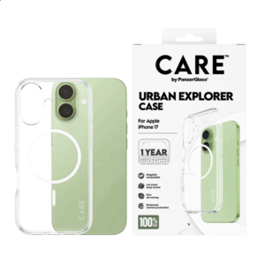 PanzerGlass Flagship Case | Back cover | Apple | iPhone 17 | Recycled plastic | Transparent | Urban Explorer w. White MagSafe - Image 4