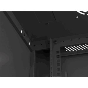 Lanberg | Rack cabinet 19" wall-mount 6U/600x450 (flat pack) with glass door V2 | WF01-6406-10B | Black - Image 3
